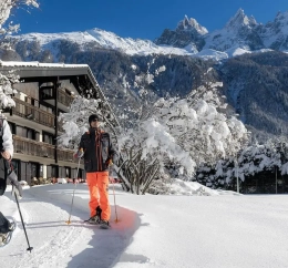 Départ rando raquettes Chamonix VTF Les Econtres