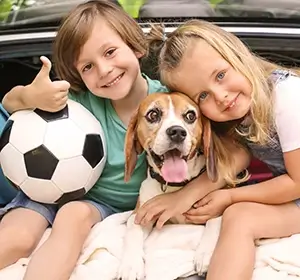 Village holiday family accepting animals