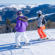 Skiing at Praloup